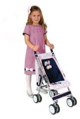 Прогулочная коляска-трость для кукол Романтик с чехлом 68 см