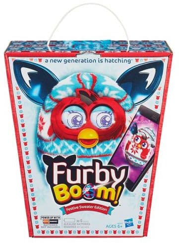 Умная бум. Furby Boom зимний свитер. Фёрби бум зимний.